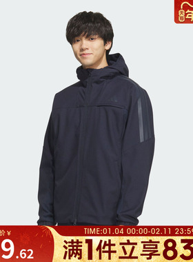 adidas阿迪达斯男子运动训练休闲梭织连帽夹克外套KA1306