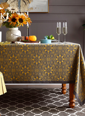 茶几桌布欧式美式轻奢台布餐桌家用布艺现代简约电视柜盖布长方形