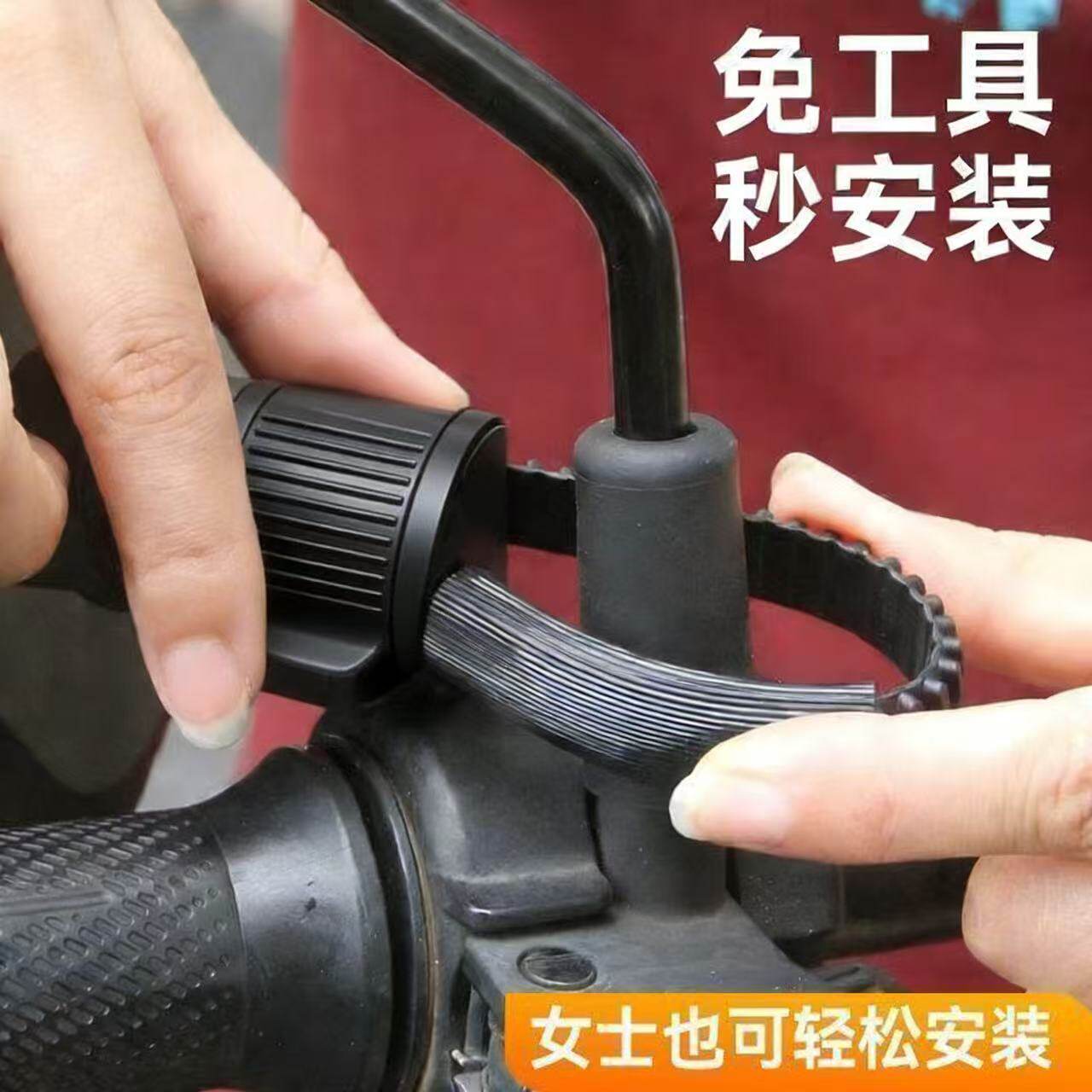 摩托车手机支架专用免拆卸后视镜骑行新款旋转拍摄防震防抖支撑架