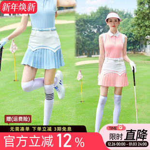 衣服 显瘦golf女装 高尔夫球女士短裙防走光运动裤 裙百褶半身裙修身