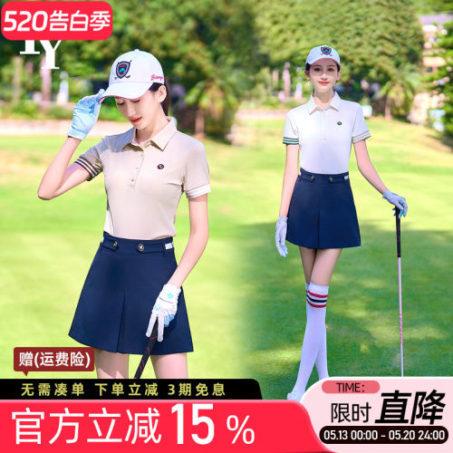 高尔夫女短袖Polo衫裙子套装显瘦