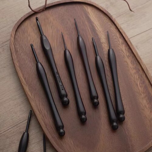 黑檀木钩针 耐腐蚀抗菌 diy手工编织工具