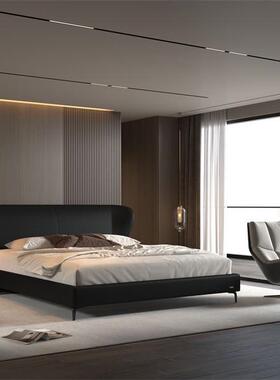 百得胜轻奢法式皮艺床别墅高端大气未莱系列高奢抗菌真皮软床B021