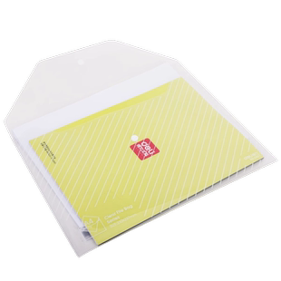 得力5501透明丝印按扣公文袋 纽扣袋 文件袋得力文件袋文件袋透明