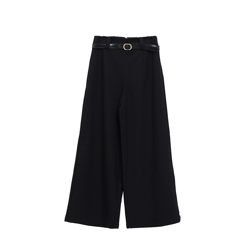 朵以2025秋季新款时尚气质百搭显瘦阔腿裤休闲裤39BD235011