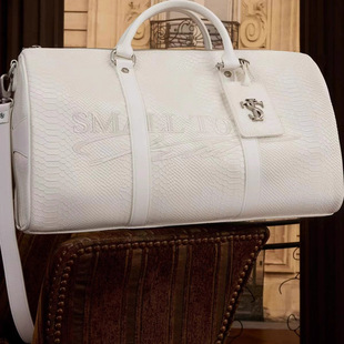 STK 白蛇断处旅行包蛇皮纹手提旅行包大容量健身包 SmallTownKid