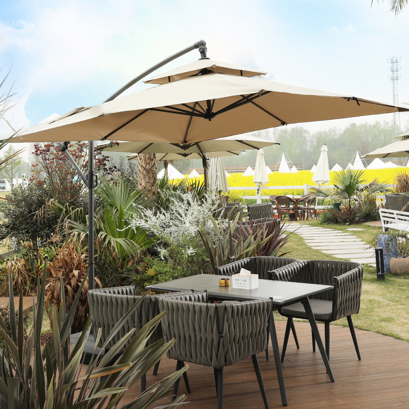 户外遮阳伞庭院伞别墅露台花园大遮阳伞摆摊商用罗马伞室外香蕉伞