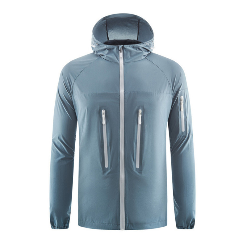 HEMBOUG/恒柏户外运动风男士连帽防晒服轻薄透气皮肤衣外套