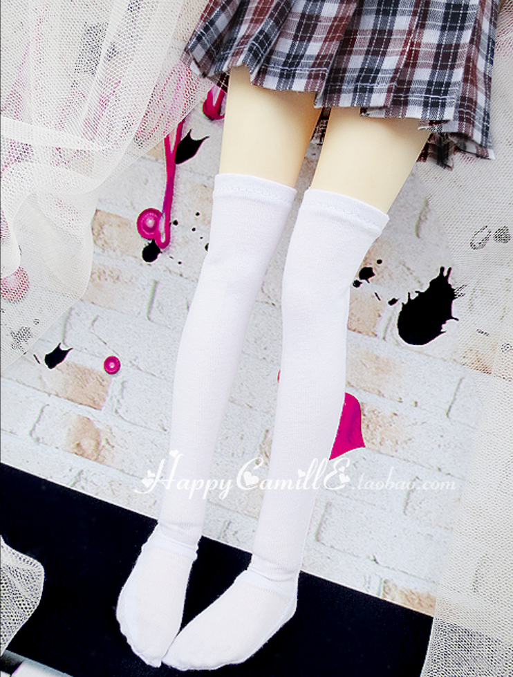 thumbnail for SD BJD doll clothes baby clothes 6 points 4 points 3 points socks white elastic stockings 1/4 1/3