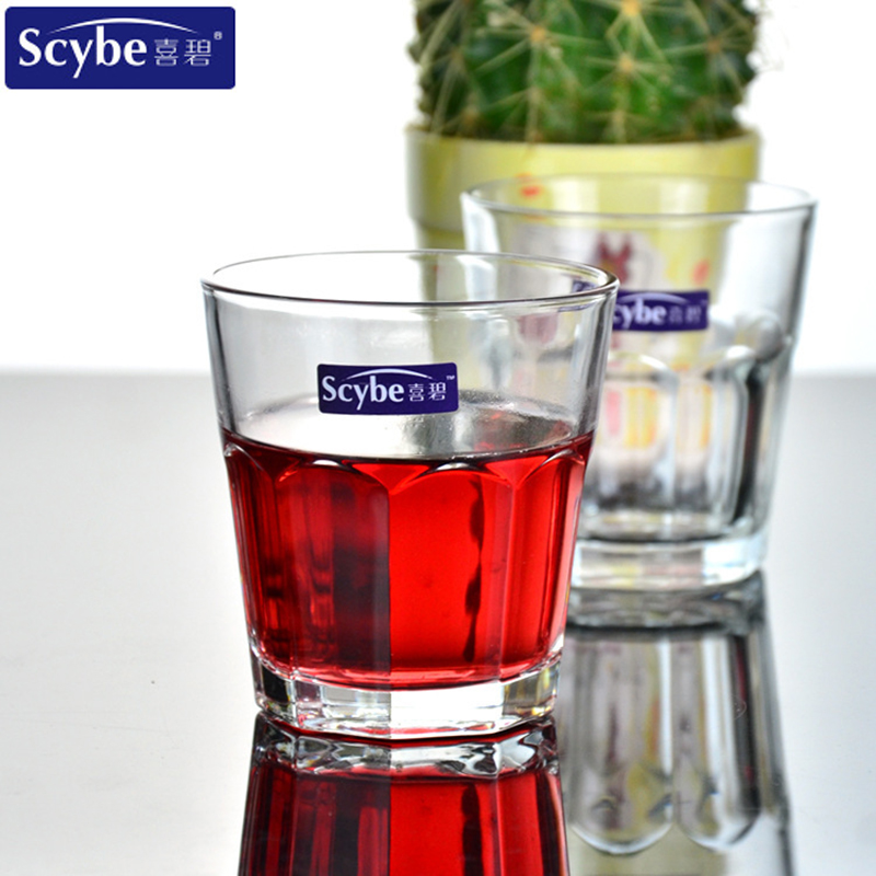 喜碧scybe家用酒店九角玻璃水杯