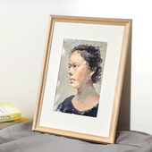 实木相框8K4K画框贴木纹素描海报框证书框A4A3儿童画挂墙装 裱框