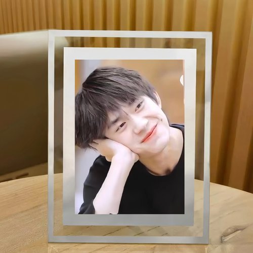 tfboys易烊千玺周边水晶玻璃相框明星相片立牌摆台摆件生日礼物