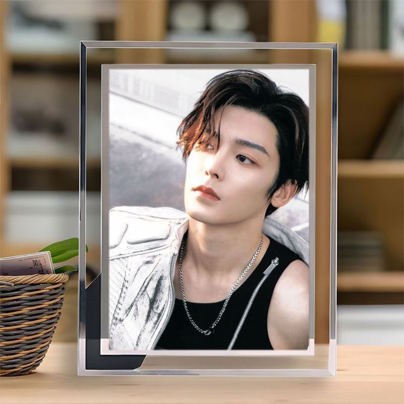 侯明昊周边水晶玻璃相框桌面摆台定制照片送朋友生日礼物女生闺蜜