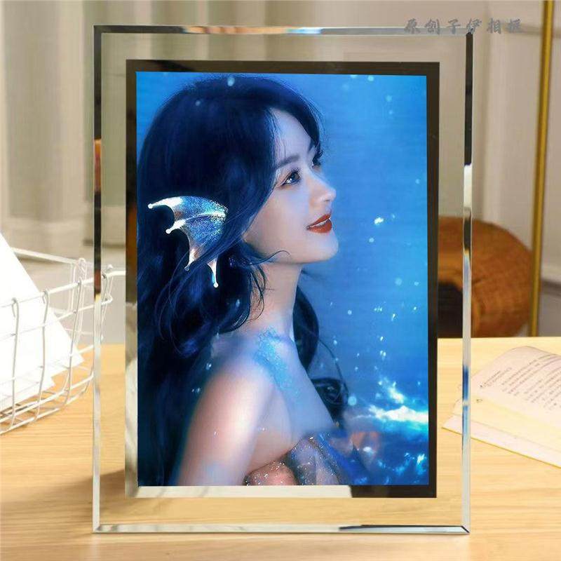 赵丽颖周边水晶玻璃相框diy照片横竖通用桌面摆台送朋友生日礼物,模玩/动漫/周边/娃圈三坑/桌游,动漫徽章/立牌,淘宝优惠券,粉丝福利购,淘宝优惠卷