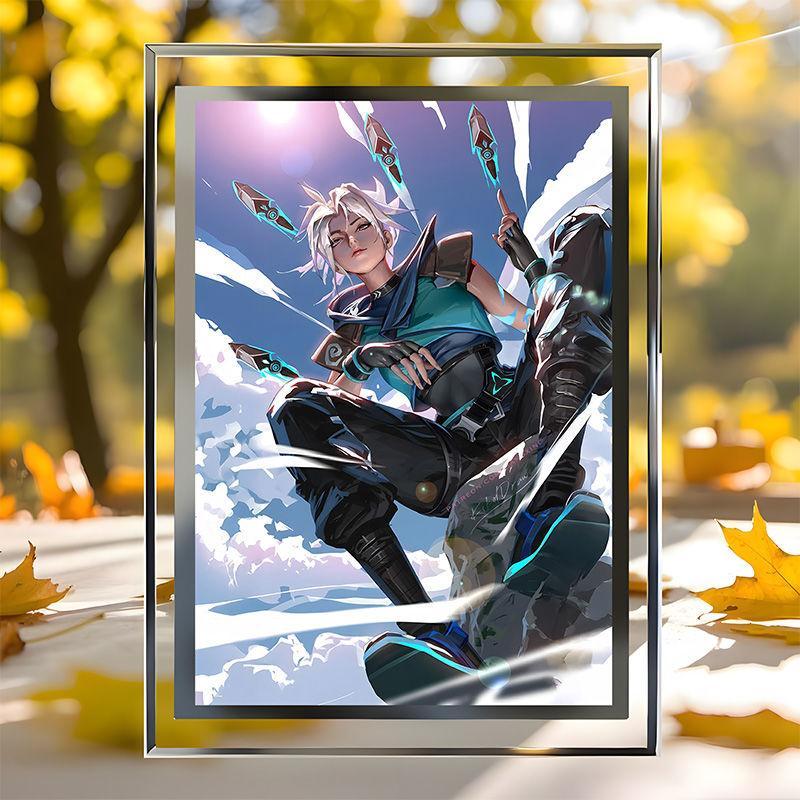 现货速发无畏契约游戏周边高颜值水晶玻璃相框房间客厅摆台送朋友