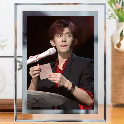 TFBOYS易烊千玺水晶相框桌面摆台立牌同款应援周边定做送生日礼物