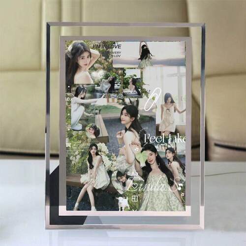 鞠婧祎同款周边照片创意定制水晶相框生日礼物送女生毕业季纪念摆