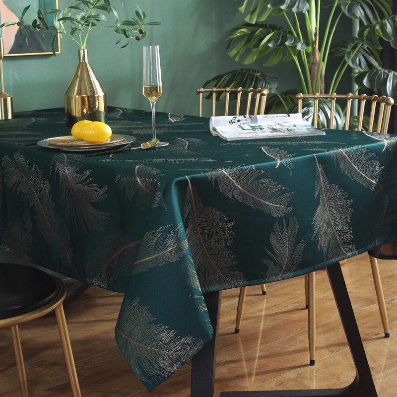 高端轻奢风餐桌布现代简约美式网红高级感奢华布艺长方形茶几台布