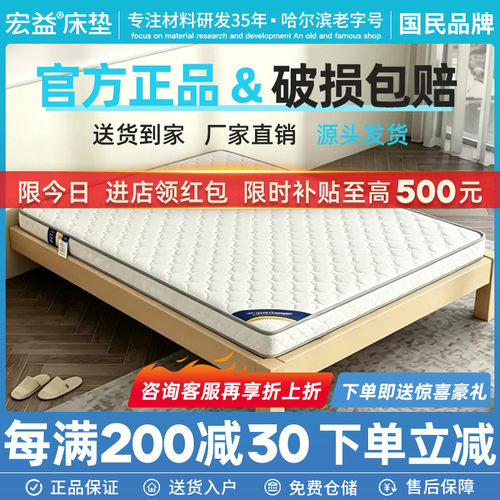 宏益正品新款侧边透气孔椰棕护脊