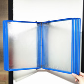 壁挂式 翻页文件夹A4标准作业指导书5页展示架挂墙办公车间文件架