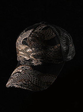 三省六部【龙年限定】重工刺绣夏季网格透气棒球鸭舌帽刺绣遮阳帽