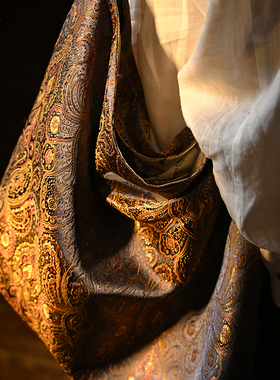 三省六部【科举】中国风提花系列男女同款双面背腋下斜挎包拎袋