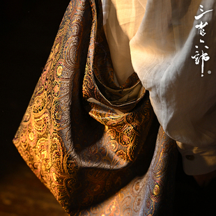 三省六部【科举】中国风提花系列男女同款双面背腋下斜挎包拎袋