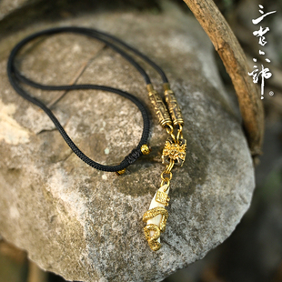 三省六部【太虚】新中式国风原创道家联名款金蛇缠牙男女项链吊坠