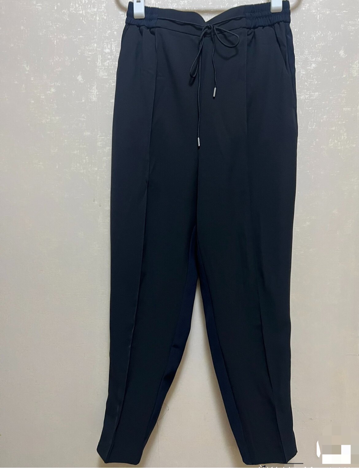 个性双拼色女裤  专柜品牌 休闲裤子 九分裤开叉哈伦裤 双面个性