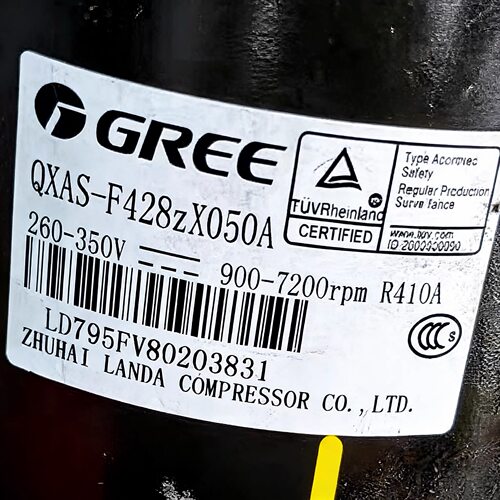QXAS-F428zX050A QXAS-F428zX050B适用格力压缩机QXAS-F428zX450E