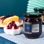 蓝百蓓野生蓝莓果粒果酱98%零添加蔗糖脂肪面包酸奶山药烘焙食材