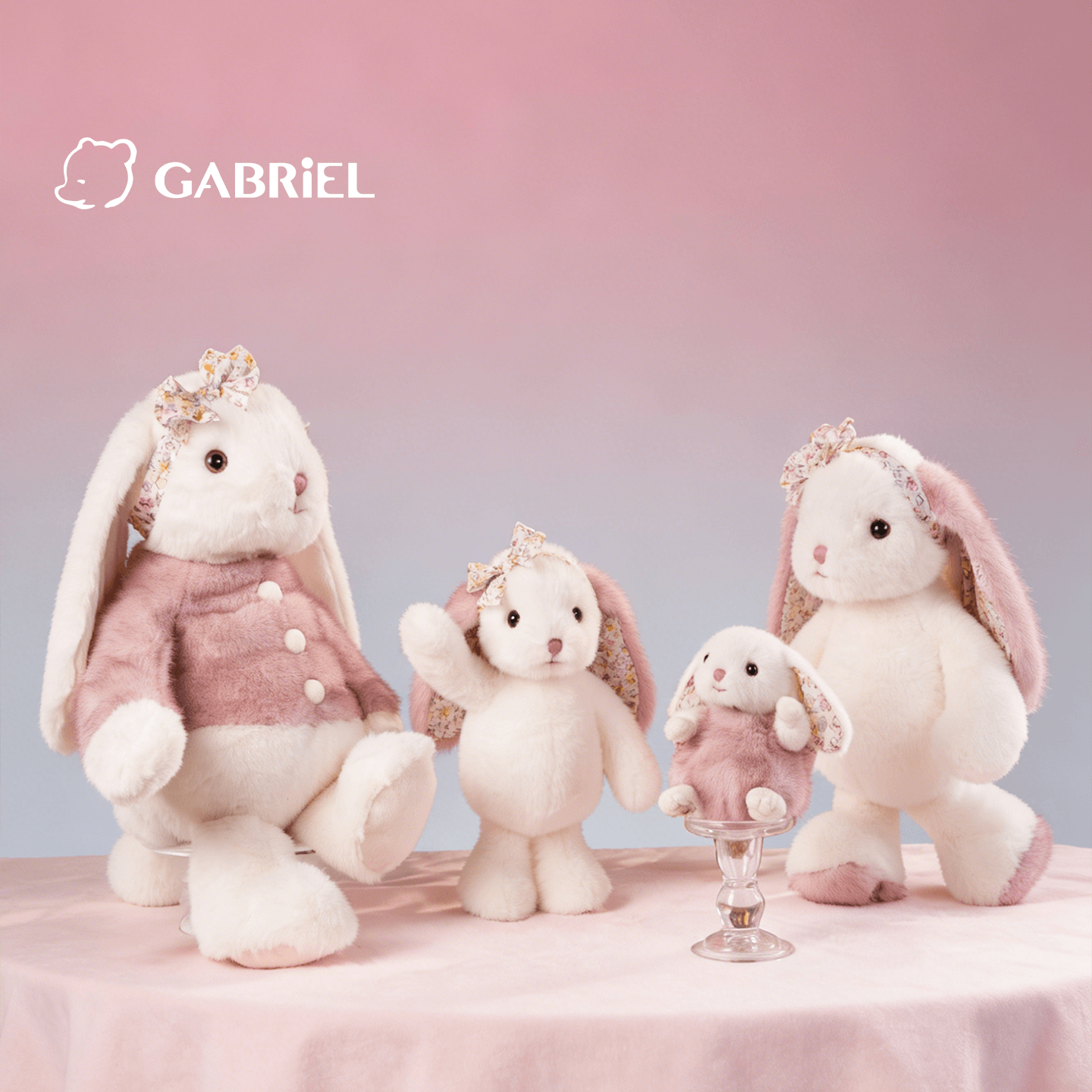 伽百利Gabriel2026春季新品紫水晶卢米毛绒兔玩具可爱玩偶节日礼
