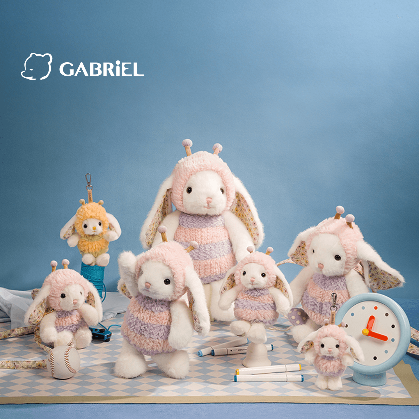 伽百利Gabriel2026年新品蜜蜂兔毛绒玩具可爱挂件玩偶毕业季礼物