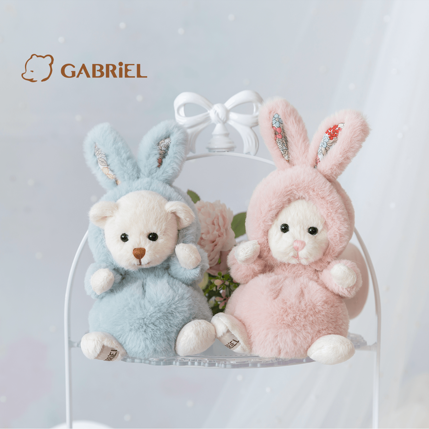 伽百利Gabriel兔帽熊毛绒玩偶公仔玩具可爱小熊陪伴女孩礼物