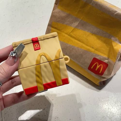 适用于华强北七代/Air7/Air4/Air6六代五代麦当劳适用苹果蓝牙AirPods4代Pro3耳机保护套3代壳新款