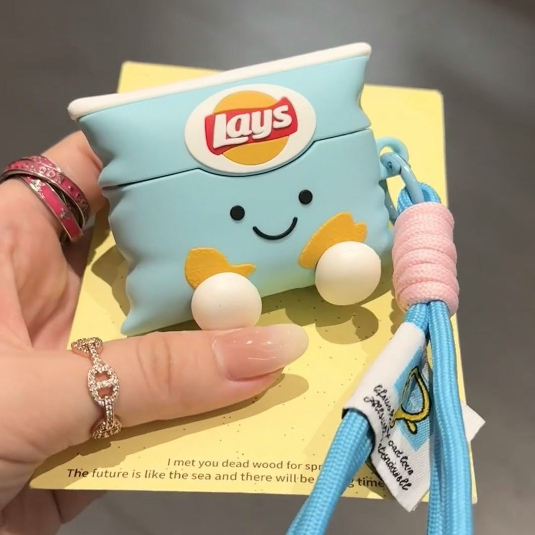 华强北七代/Air7代薯片小人49*46适用AirPodspro3/Pro2耳机保护套AirPods新4代3耳机壳