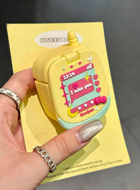 华强北七代/Air7新款黄色大哥大华强北七代六代五代适用苹果蓝牙AirPods4代Pro2耳机保护套3代壳