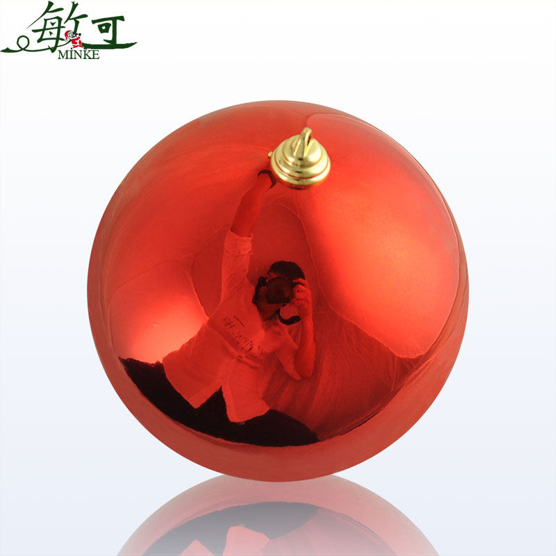 20cm亮光电镀球 圣诞球 酒店装饰品 圣诞彩球橱窗晚会装饰 1个装
