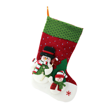 敏可43CM 大号圣诞礼品袜雪人老人鹿 圣诞装饰品袜子圣诞礼物包邮