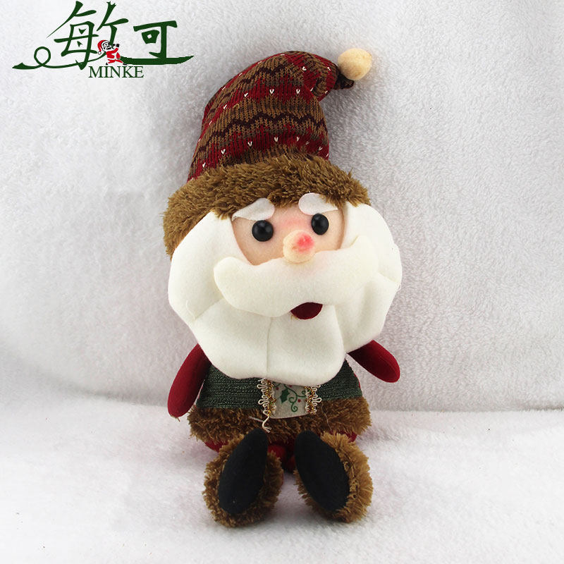 敏可 圣诞节老人挂件用品 雪人 麋鹿布偶 公仔装饰品 酒店摆设品