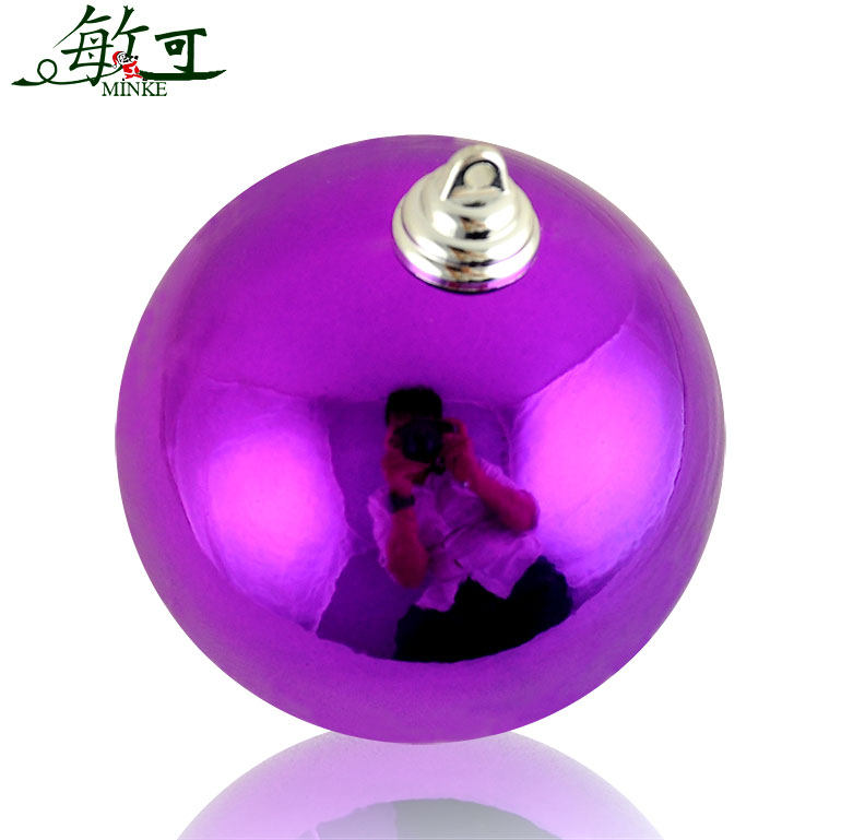 20cm亮光电镀球 圣诞球 酒店装饰品 圣诞彩球橱窗晚会装饰 1个装