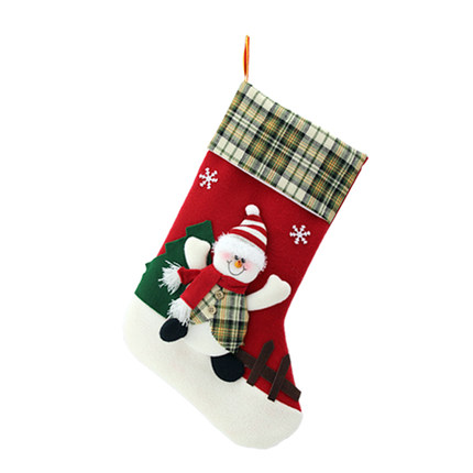 敏可43CM 大号圣诞礼品袜雪人老人鹿 圣诞装饰品袜子圣诞礼物包邮