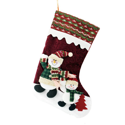 敏可43CM 大号圣诞礼品袜雪人老人鹿 圣诞装饰品袜子圣诞礼物包邮