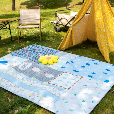 户外防水铝膜防潮垫野餐垫加厚春游垫子露营帐篷垫便携picnic mat