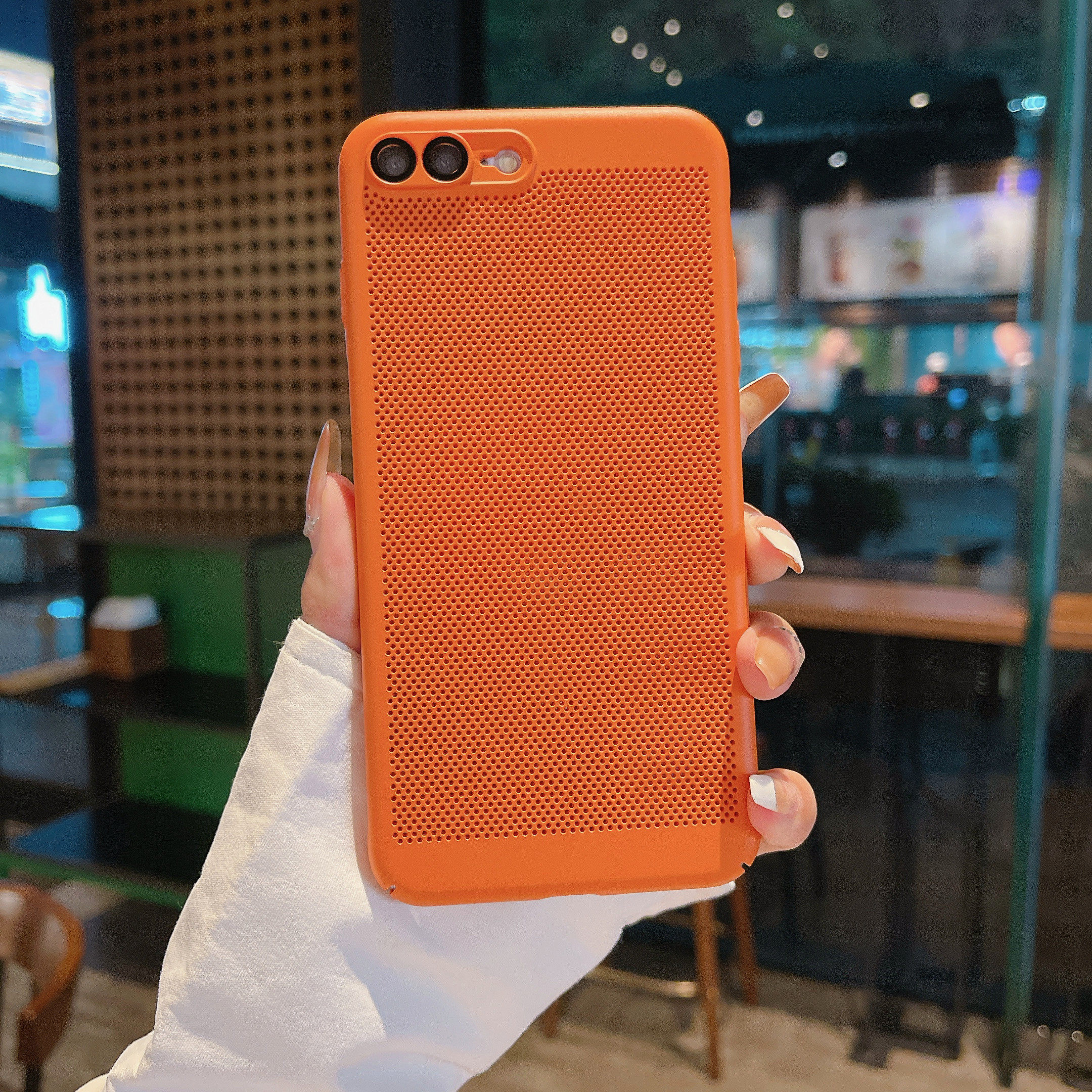 自带镜头膜适用于苹果8Plus手机壳散热女新款iPhone7防摔保护套7plus全包超薄SE2磨砂简约se3透气防指纹男士