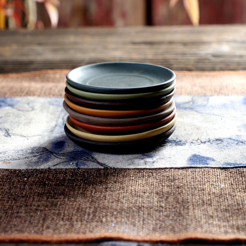 紫砂圆盆花底托底盘花托苔藓球