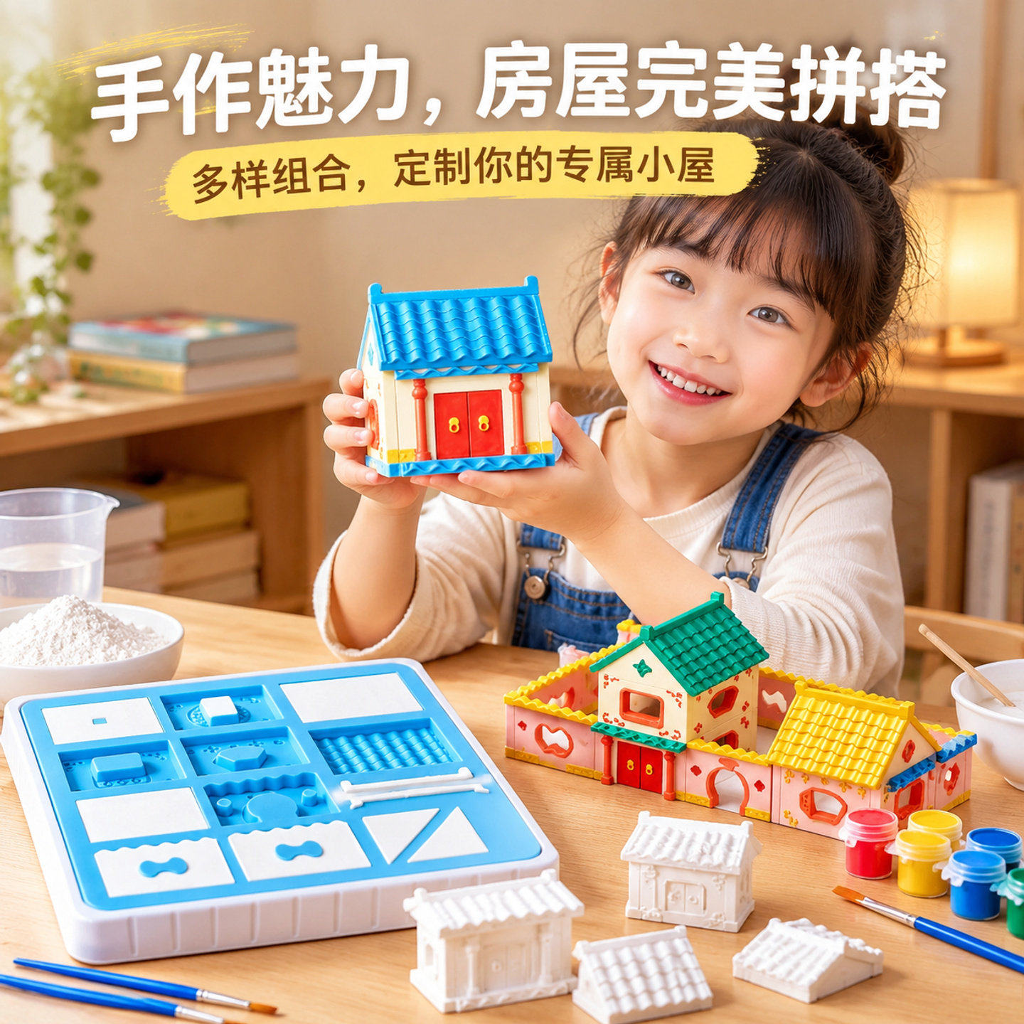 云栖小院石膏娃娃DIY涂色模具