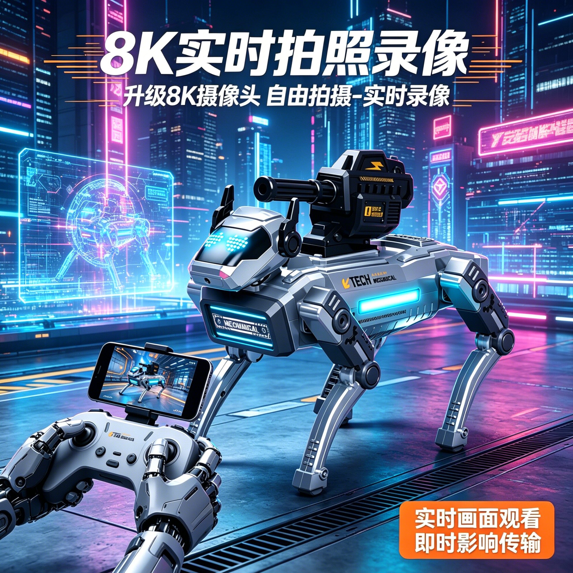 儿童男孩礼物无线遥控智能机器人AI机器狗黑科技玩具高级跳舞编程