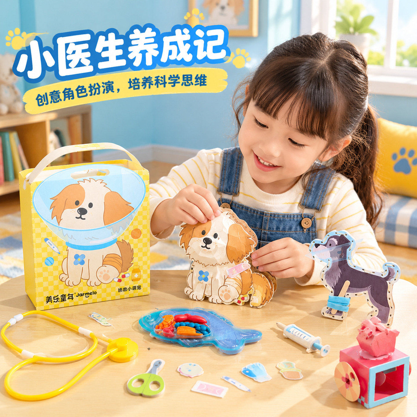儿童萌宠医生过家家益智手工包