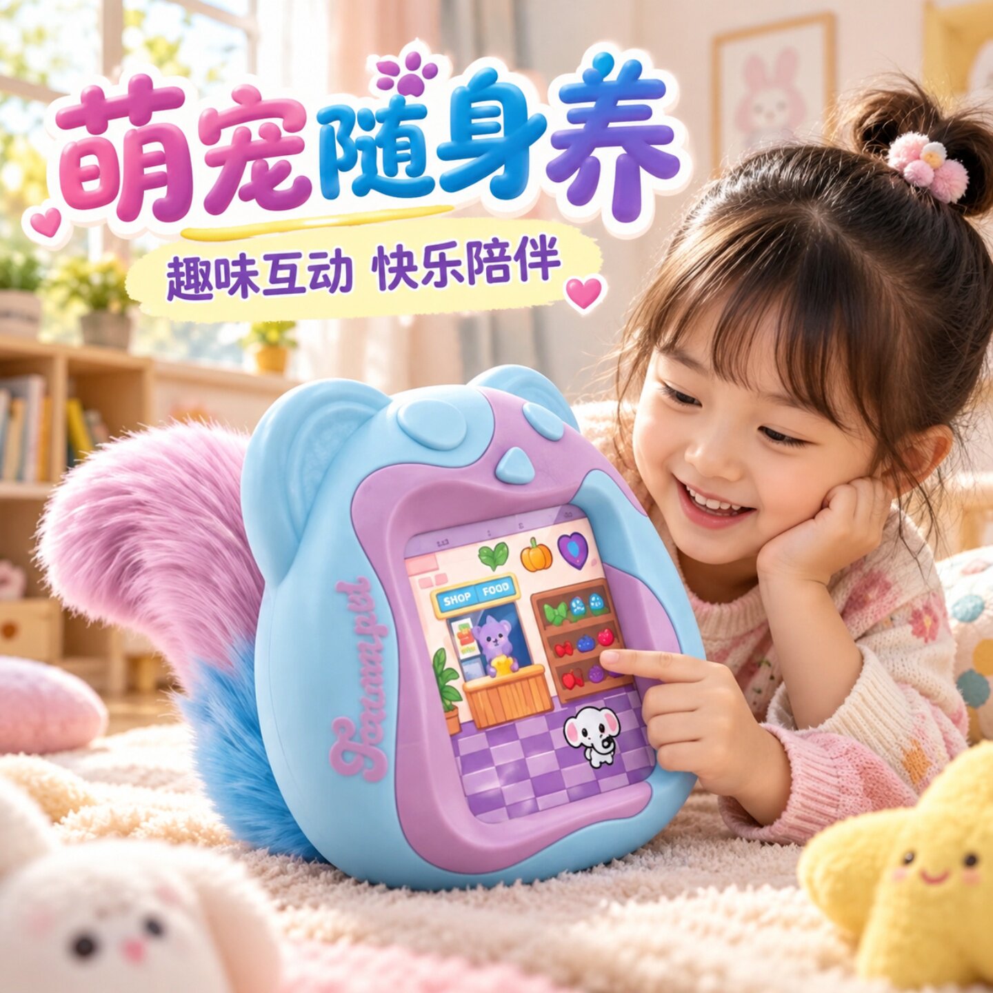 儿童电子宠物机小玩具2026火爆女孩子10岁以上生日礼物益智游戏器
